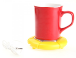 Портативный USB Нагреватель Кружка Кофе Чай Напитки Желтый